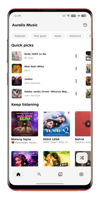 Auralis Music App on Phone